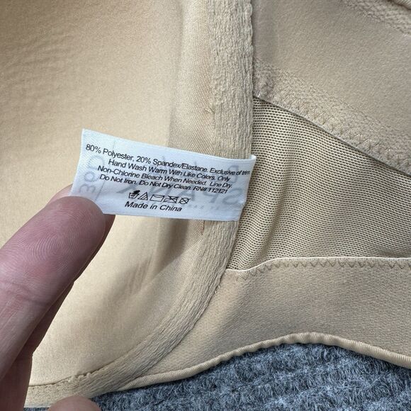 Spanx Bra-Cha-Cha Strapless Bra 36D Nude Tan Stay Put Underwire *No Straps - Picture 6 of 7